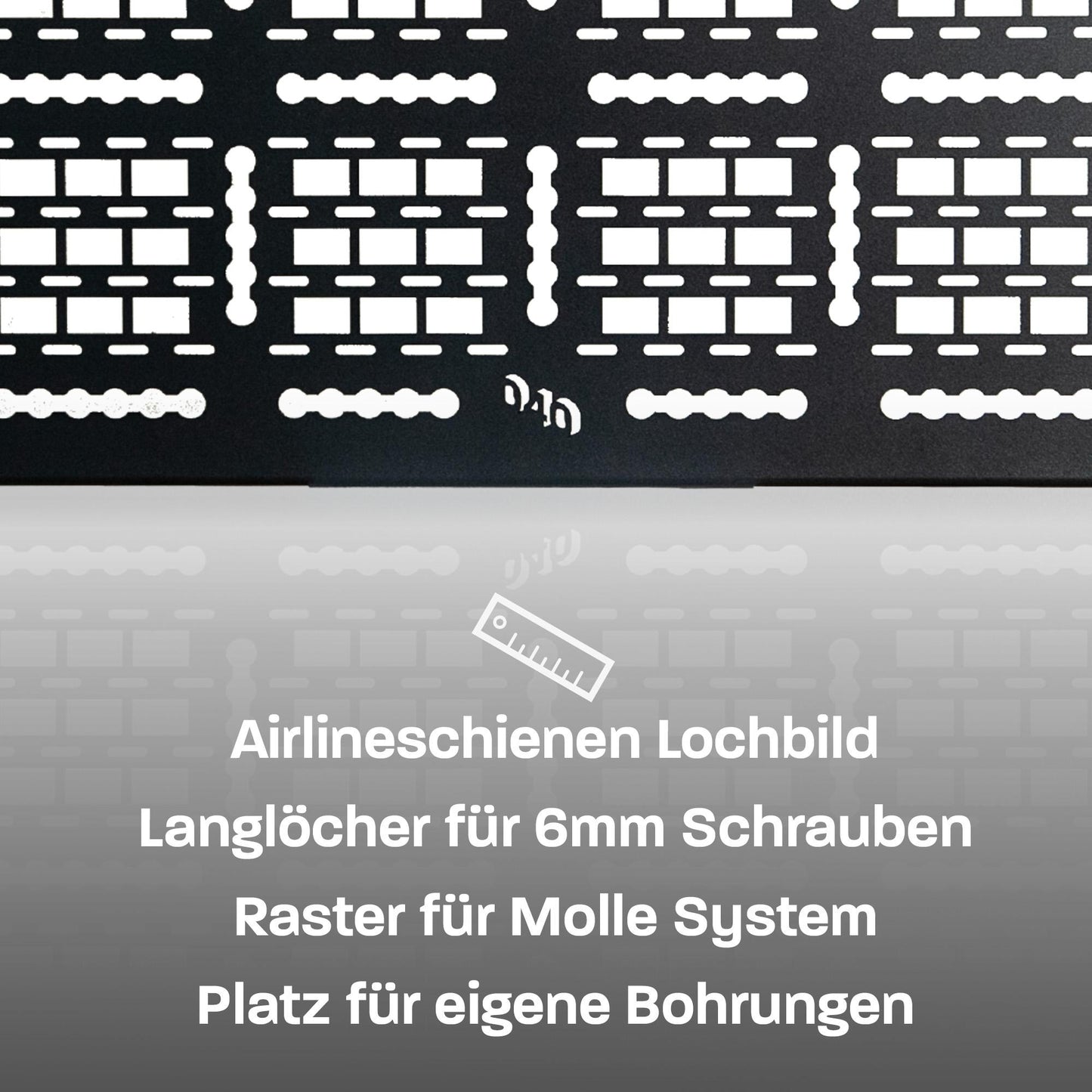 B-Ware: 040 Parts Molle Board für VW T5 T6 T6.1 Fahrradträger Gepäckträger Offroad Zubehör kompatibel mit original Heckträger LOGO