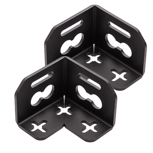 B-Ware: 040 Parts 2er Set Aluminium Kofferhalterung (Ecke) für Molleboard - Universell Einsetzbar, Pulverbeschichtet, für Schwere Lasten