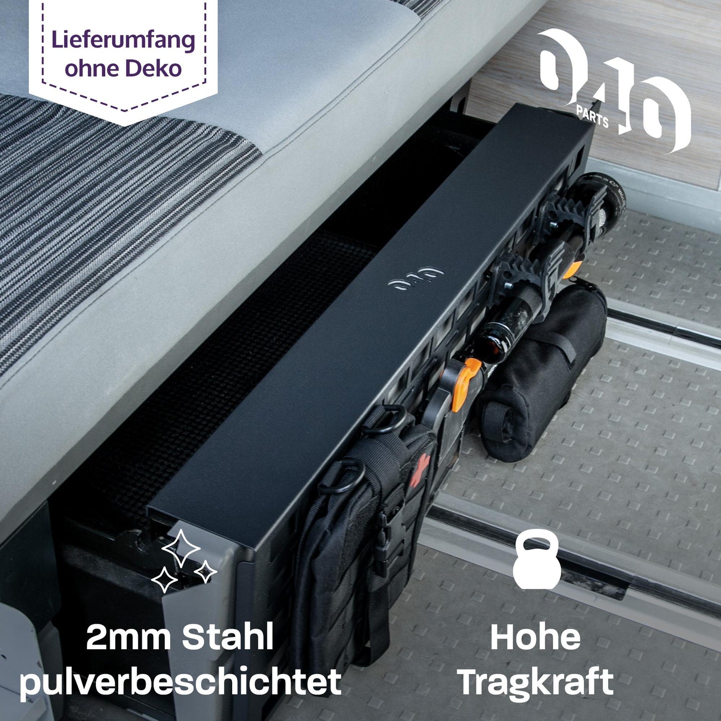B-Ware: 040 parts Molle Board für 2er Sitzbank Schublade dein Ordnungshelfer Equipmenthalter tool board für VW T5, T6 und T6.1 California