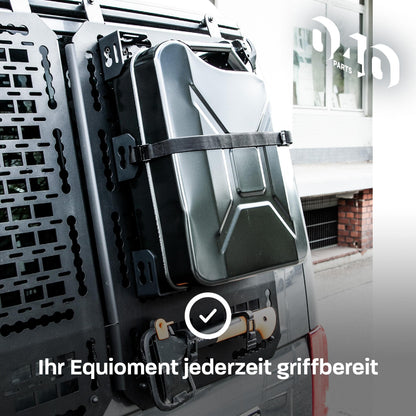 B-Ware: 040 Parts 4er Set Aluminium Kofferhalterung (Ecke) für Molleboard - Universell Einsetzbar, Pulverbeschichtet, für Schwere Lasten