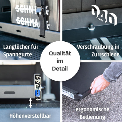 B-Ware: 040 parts Einhand Heckauszug Schublade 700mm für T5 T6 T6.1 California (Comfortline Coast Ocean) Heckbox Gepäckauszug Schwerlastausz
