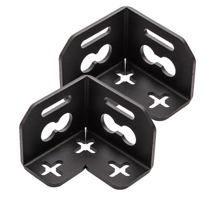 B - Ware: 040 Parts 2er Set Aluminium Kofferhalterung (Ecke) für Molleboard - Universell Einsetzbar, Pulverbeschichtet, für Schwere Lasten - 040parts - 4260715848076