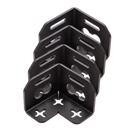 B - Ware: 040 Parts 4er Set Aluminium Kofferhalterung (Ecke) für Molleboard - Universell Einsetzbar, Pulverbeschichtet, für Schwere Lasten