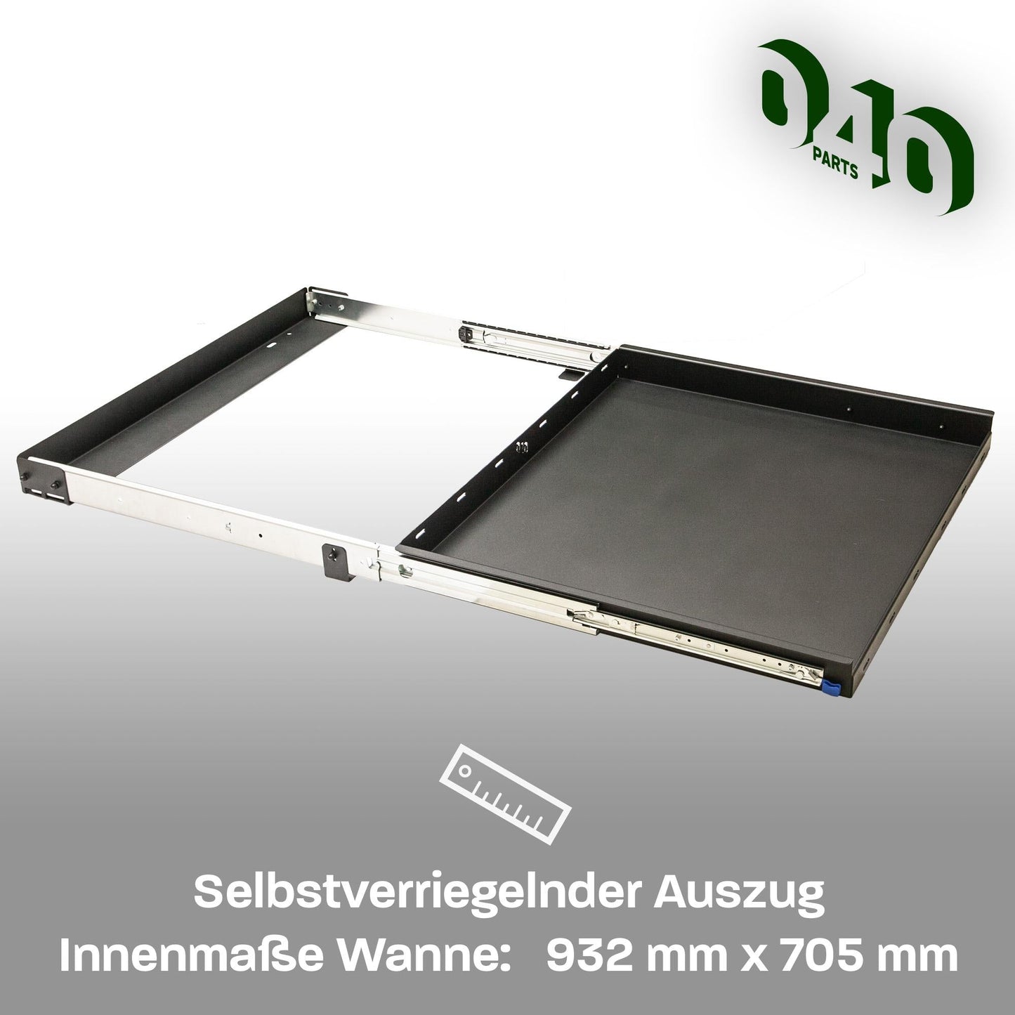 B - Ware: 040 parts classic Heckauszug Schublade 700mm für T5 T6 T6.1 California (Comfortline Coast Ocean) Heckbox Gepäckauszug Schwerlastauszug Schie