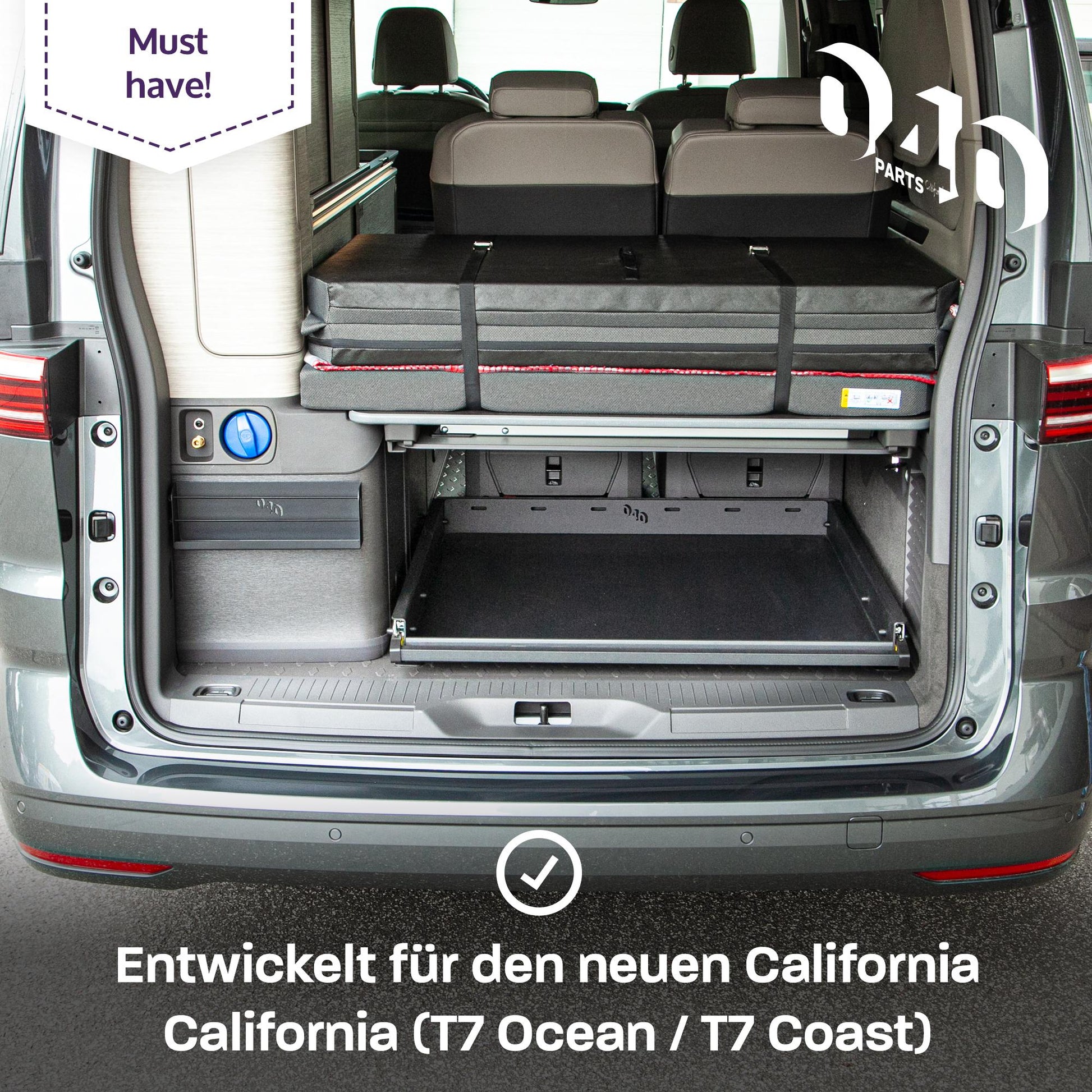 B - Ware: 040 parts Einhand Heckauszug Schublade 800mm für T7 California Ocean Coast neuer California Heckbox Gepäckauszug Schwerlastauszug Sc - 040parts - 4260715848489