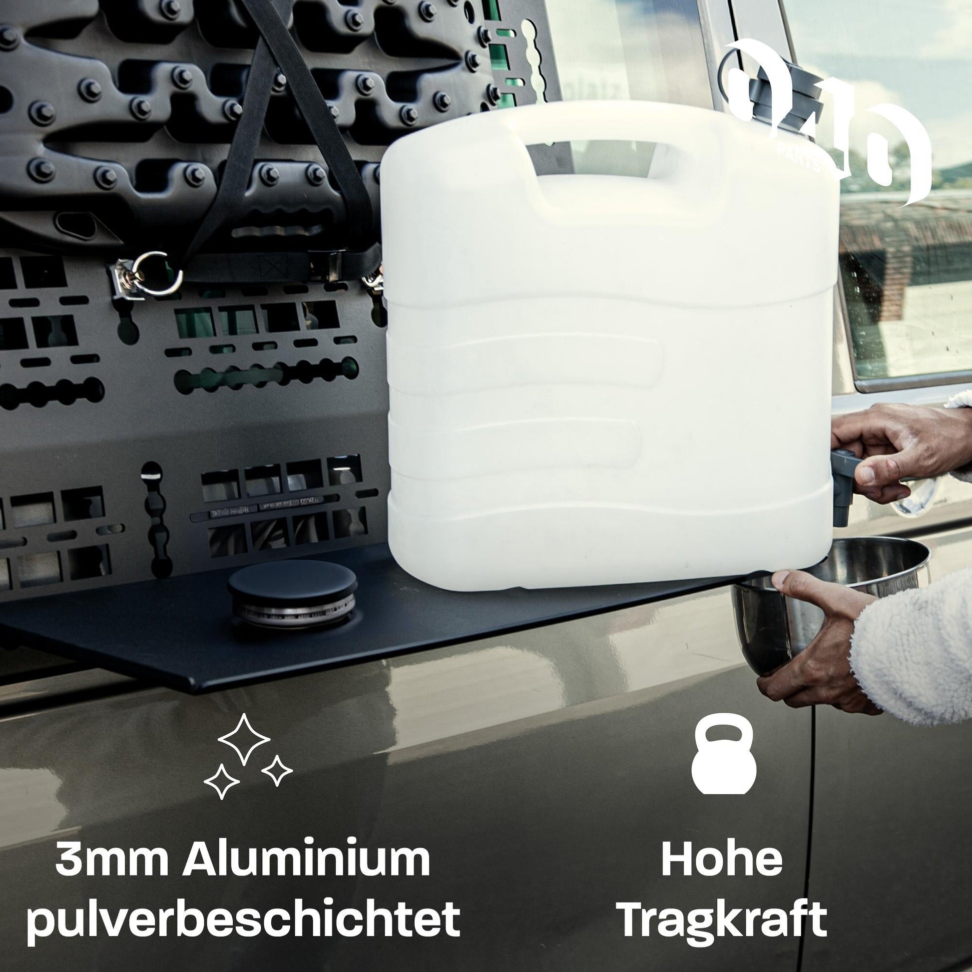 B - Ware: 040 parts Einhängetisch 69x31cm für Molle Boards von 040 Parts Campingtisch Abstellfläche Klapptisch - 040parts - 4260715848328