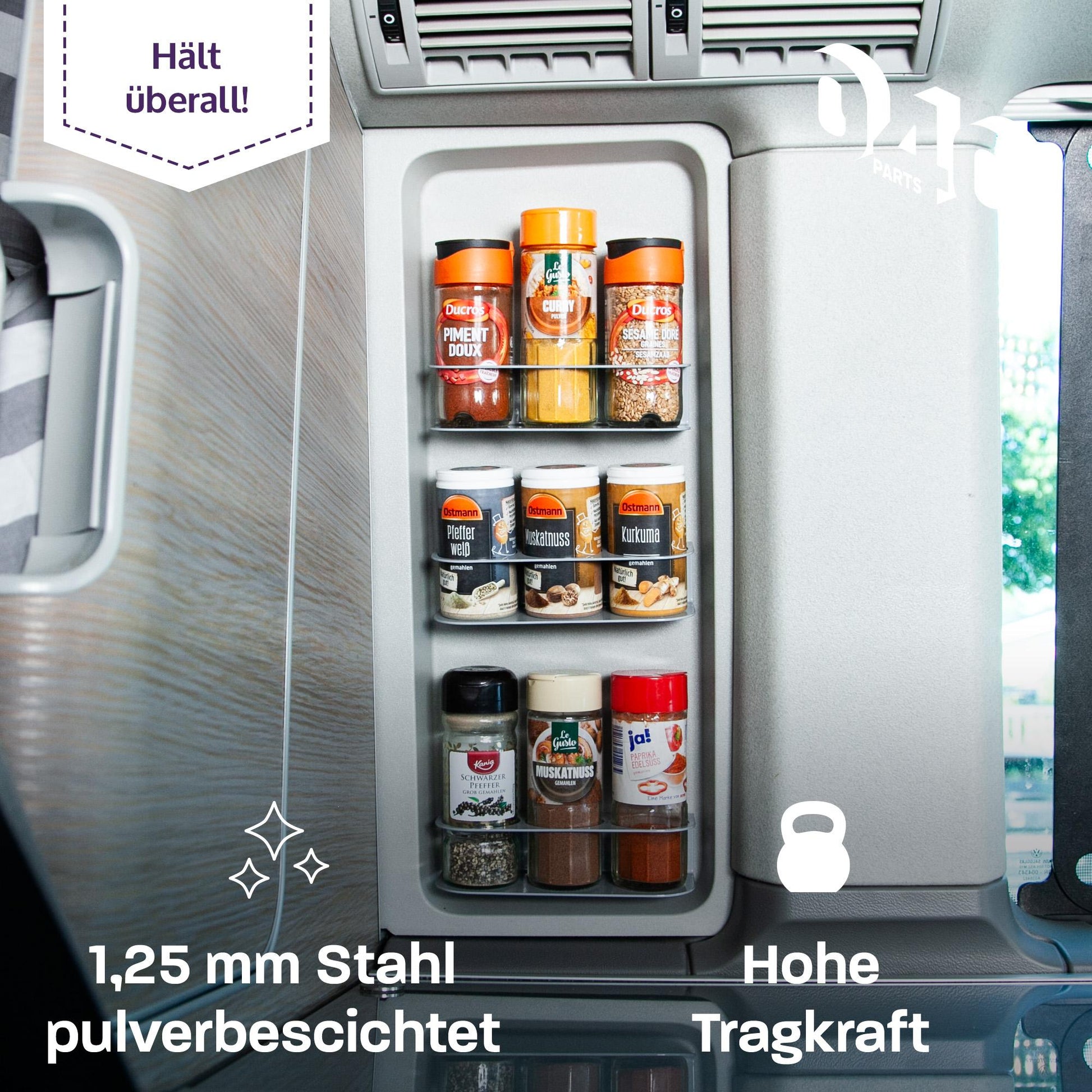 B - Ware: 040 parts Gewürzregal für T7 T5 T6 T6.1 California Ocean Coast Comfortline oder Camper Van Wohnmobil oder Küche - 040parts - 4260715848564