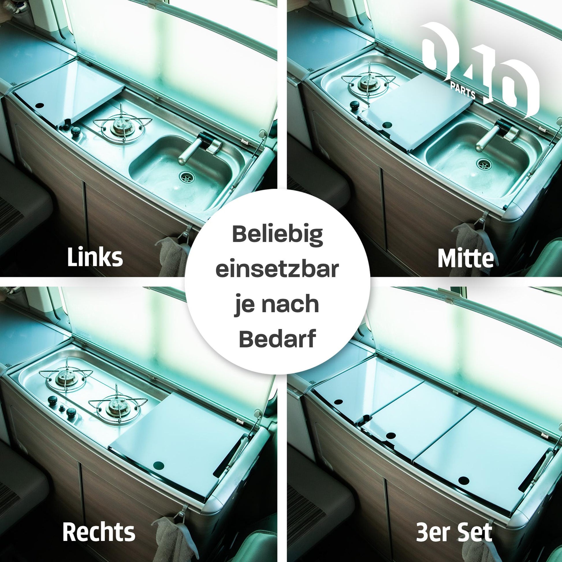 B - Ware: 040 parts Herdeinlagen 3er Set für VW T5 T6 T6.1 California passgenau - 040parts - 4260715848632