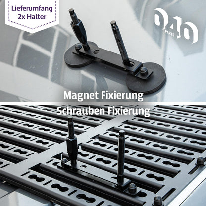 B - Ware: 040 Parts Magnetische Halterung für Auffahrkeile und Sandbleche für Vans Camper Wohnmobile und Offroad Fahrzeuge - 040parts - 4260715848694