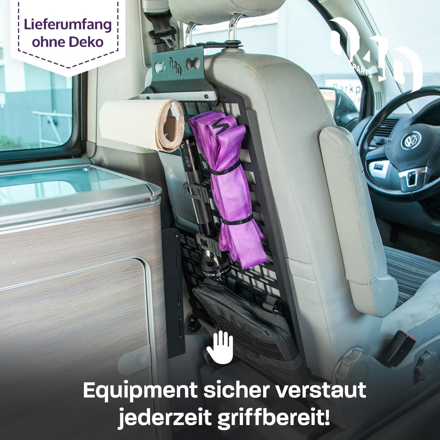 B - Ware: 040 parts Molle Board für den Fahrersitz im California Ordnungshelfer Equipmenthalter tool board für VW T5 T6 T6.1 California