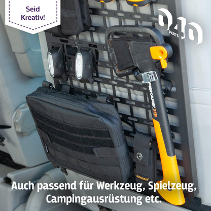 B - Ware: 040 parts Molle Board für den Fahrersitz im California Ordnungshelfer Equipmenthalter tool board für VW T5 T6 T6.1 California - 040parts - 4260715848342