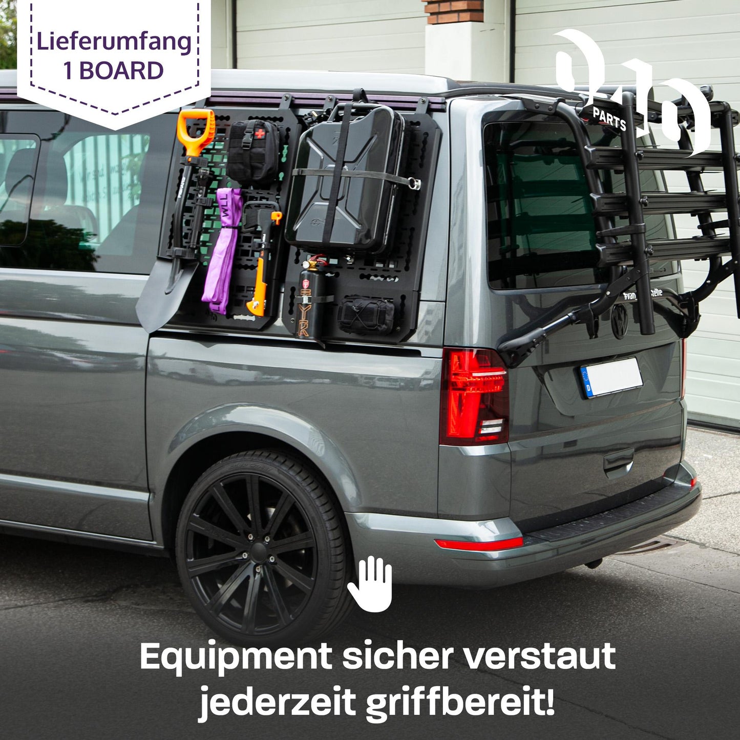 B - Ware: 040 Parts Molle Board für VW T5 T6 T6.1 California Universelle Gerätehalterung und zusätzlicher Stauraum für Camping und Outdoor