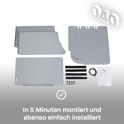 B - Ware: 040 Parts Schuhregal GRAU BEIFAHRERSEITE Zubehör passend für VW T5 T6 T6.1 Schuhorganizer Schuhtasche