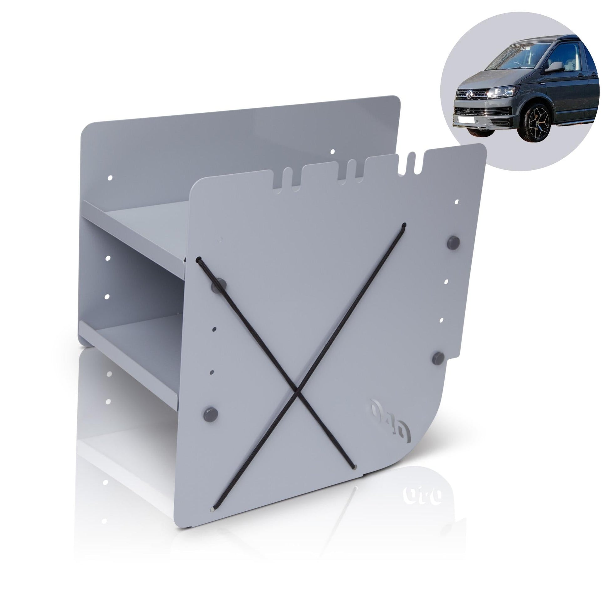 B - Ware: 040 Parts Schuhregal GRAU FAHRERSEITE Zubehör passend für VW T5 T6 T6.1Schuhorganizer Schuhtasche - 040parts - 4260715844801