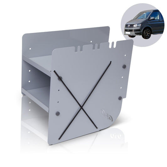 B - Ware: 040 Parts Schuhregal GRAU FAHRERSEITE Zubehör passend für VW T5 T6 T6.1Schuhorganizer Schuhtasche - 040parts - 4260715844801