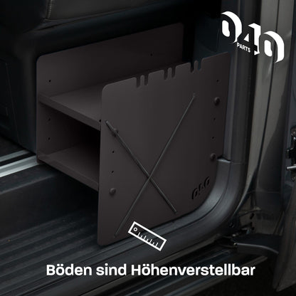 B - Ware: 040 Parts Schuhregal SCHWARZ FAHRERSEITE Zubehör passend für VW T7 California und Multivan Schuhorganizer Schuhtasche