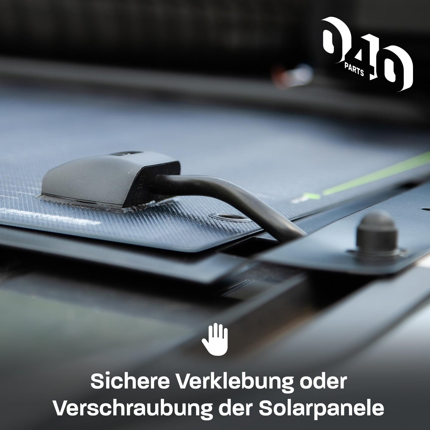 B - Ware: 040 parts Solarzellen Halter Schwarz Halteplatte aus Aluminium für VW T5/T6/T6.1 California Semiflex Solarpanel