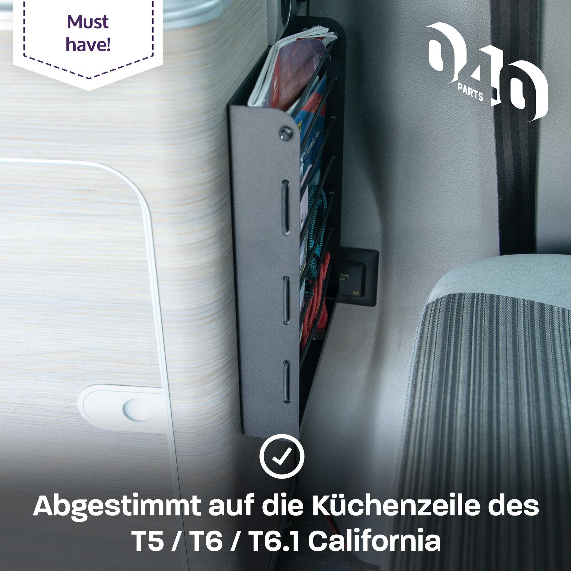 B - Ware: 040 parts Staufach Schrank Regal für VW T7 T5 T6 T6.1 California 30 x 22 cm oder Van Camper Wohnmobil Caravan Küche - 040parts - 4260715848540