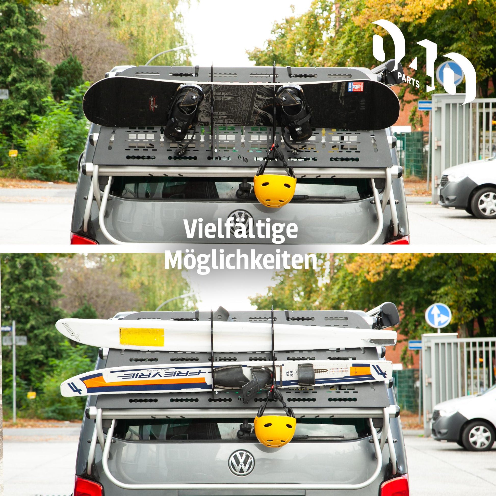 B - Ware: 040 Parts universeller Wakeboard Kiteboard Snowboard Halter kompatibel mit Molle board für VW T5 T6 T6.1 oder andere - 040parts - 4260715848205