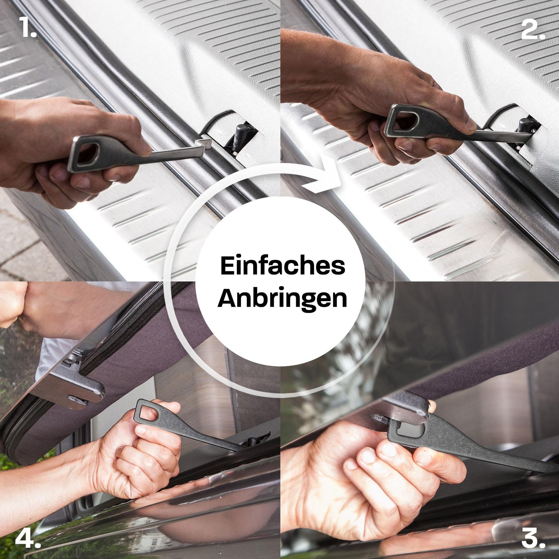 B - Ware: Langer Heckklappen Aufsteller 20cm VW T6, T5, T4 California Beach, Golf