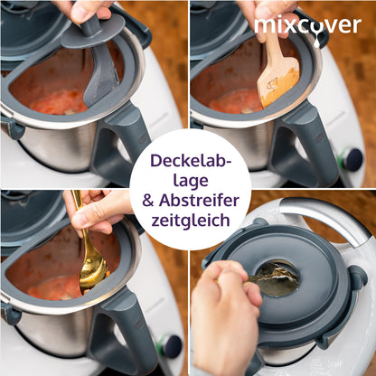 B - Ware: mixcover Deckelhalter und Abstreifhilfe kompatibel mit Vorwerk Thermomix TM7