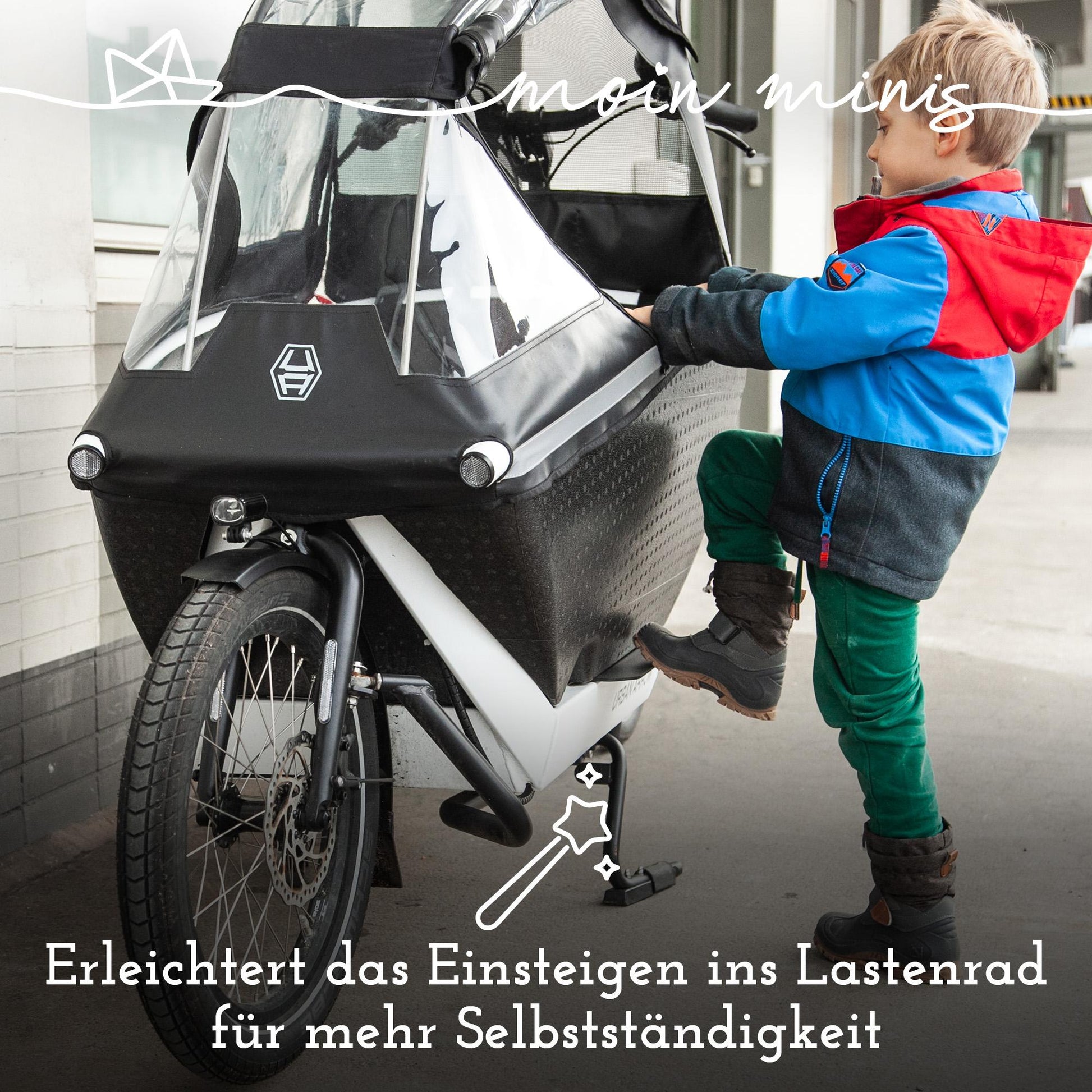 B - Ware: moin minis Einstiegshilfe für Urban Arrow Family Lastenrad Fahhrad Cargo bike Trittbrett für Kinder Trittstufe Aufstieghilfe
