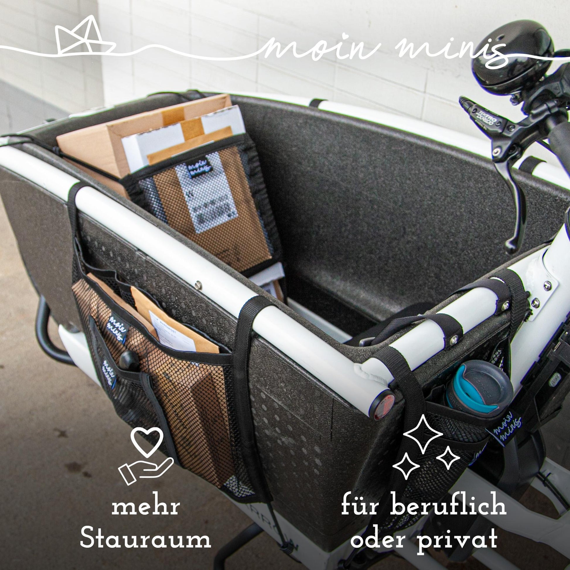 B - Ware: moin minis seitliches Gepäcknetz für Urban Arrow Family Lastenrad Fahhrad