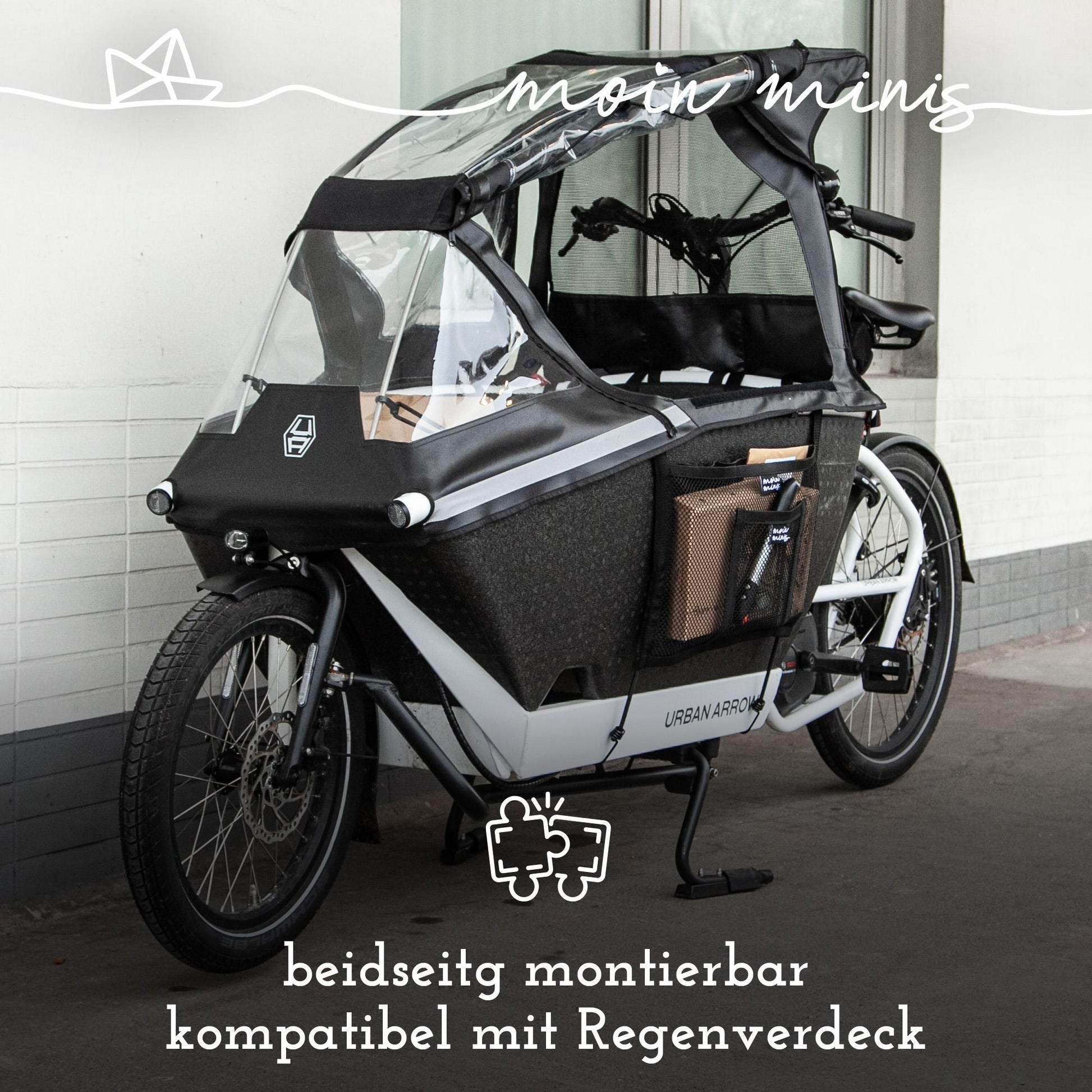 B - Ware: moin minis seitliches Gepäcknetz für Urban Arrow Family Lastenrad Fahhrad - 040parts - 4260715845013