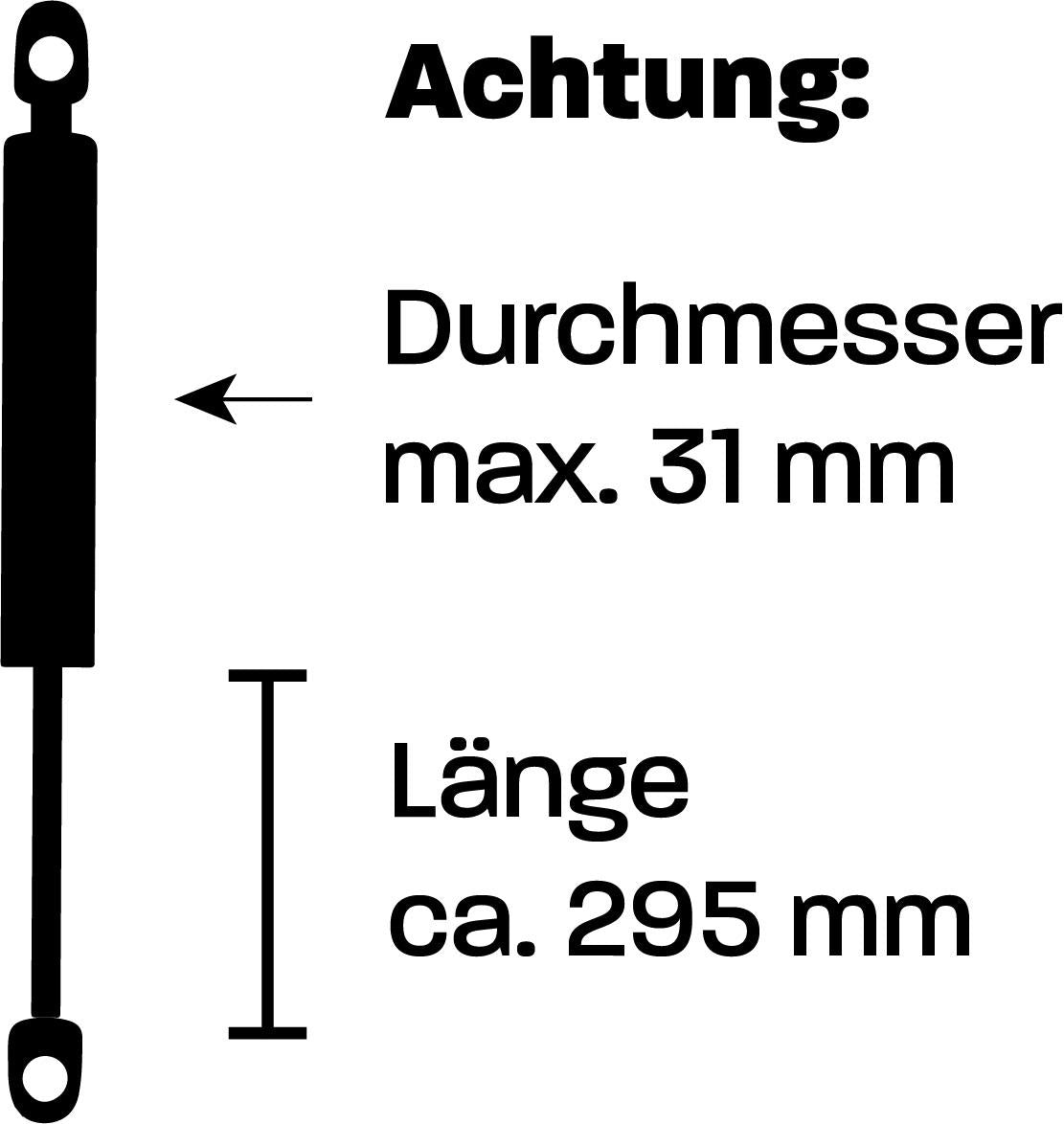 040Parts Heckklappenaufsteller BREIT kompatibel für VW T5, T6, T7 Transporter Zubehör oder Multivan Zubehör Heckklappenunterstützung