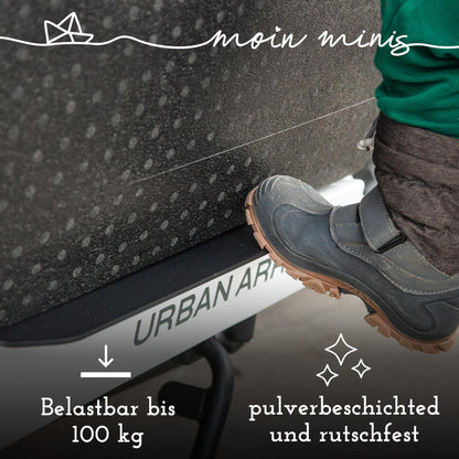 moin minis aide à l'entrée pour Urban Arrow Family vélo cargo planche-pied