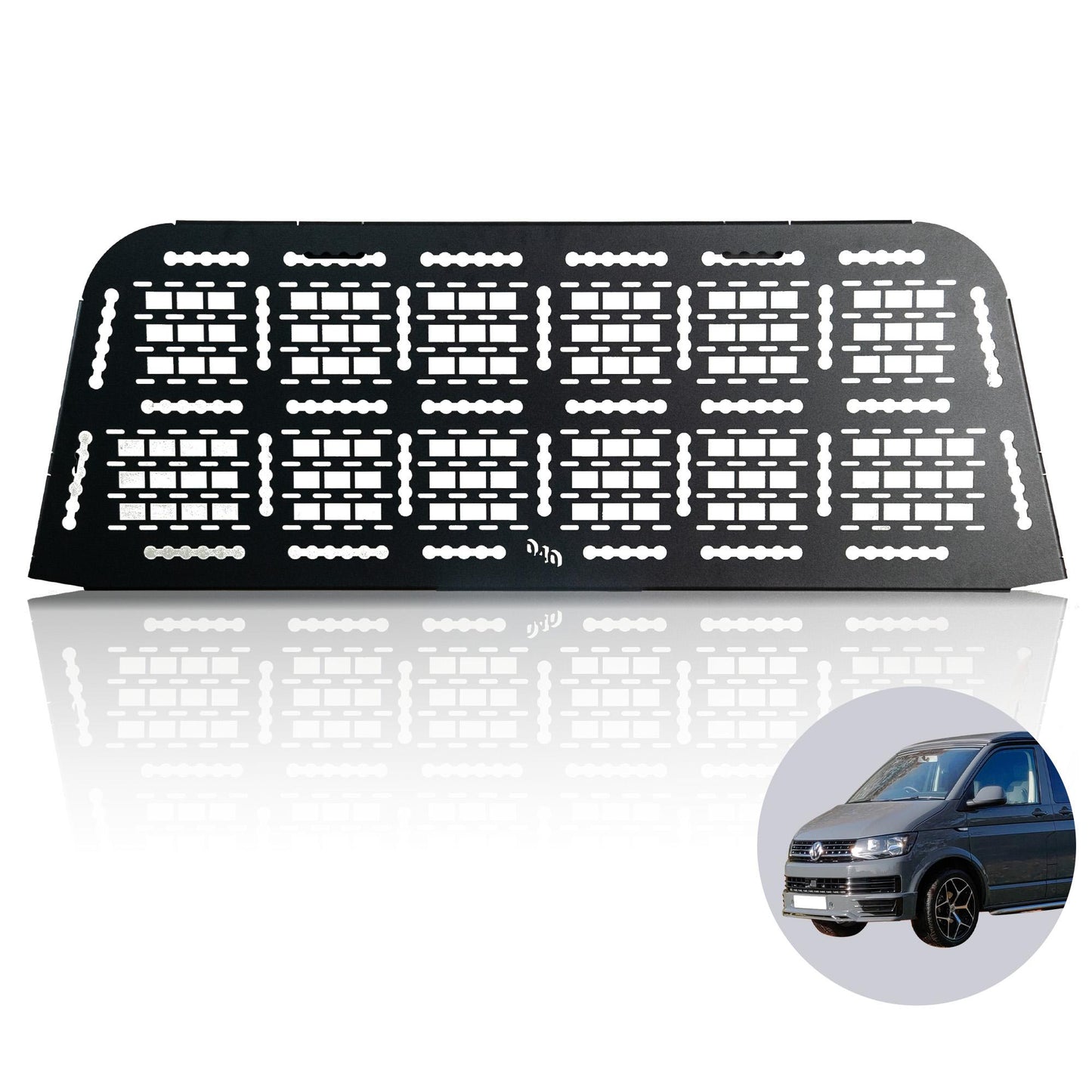 B-Ware: 040 Parts Molle Board VW T5 T6 T6.1 pyörätelineelle tavaratelineelle Offroad-lisävaruste yhteensopiva alkuperäisen takateline LOGO kanssa