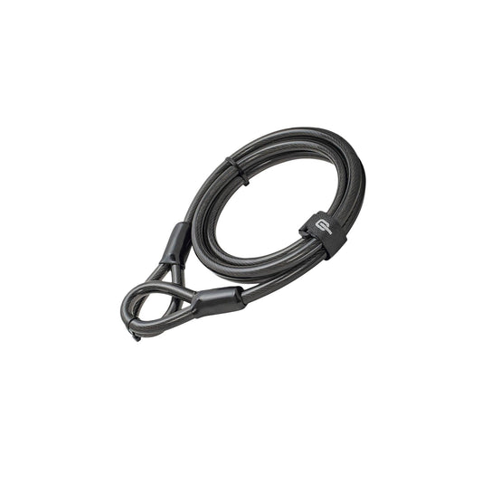 040 Parts Hiplok 2MC Kabelschloss 2m Stahlseil 10mm Stahlgeflecht schwarz Fahrrad Diebstahlschutz Sicherungskabel fuer Molle Board Surfbrett Fahrrad Sicherung Kabel fuer Vorhaengeschloss und D Lock