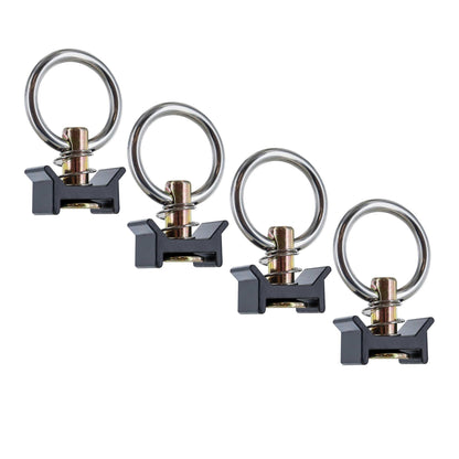 040 Parts Ladungssicherungs-Set: Spanngurt-4er 100cm + Airlineschienen-Endbeschläge 4er