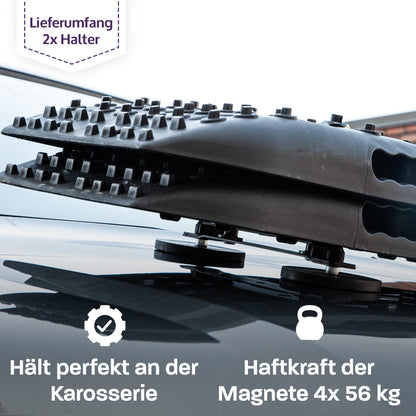 040 Parts Magnetisk holder til opkøringskeile og sandplader til vans, campere, autocampere og offroad-køretøjer
