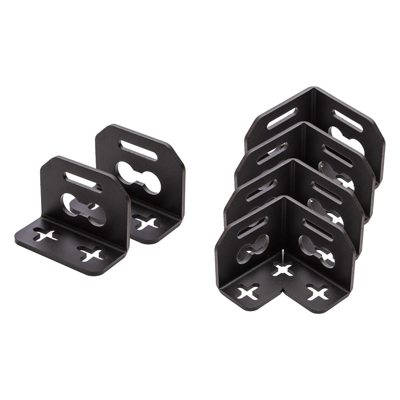 040 Parts Molle Kofferhalterung Komplett-Set: 2er Mittelstücke + 4er Ecken - Boxen bombenfest am Molle Board