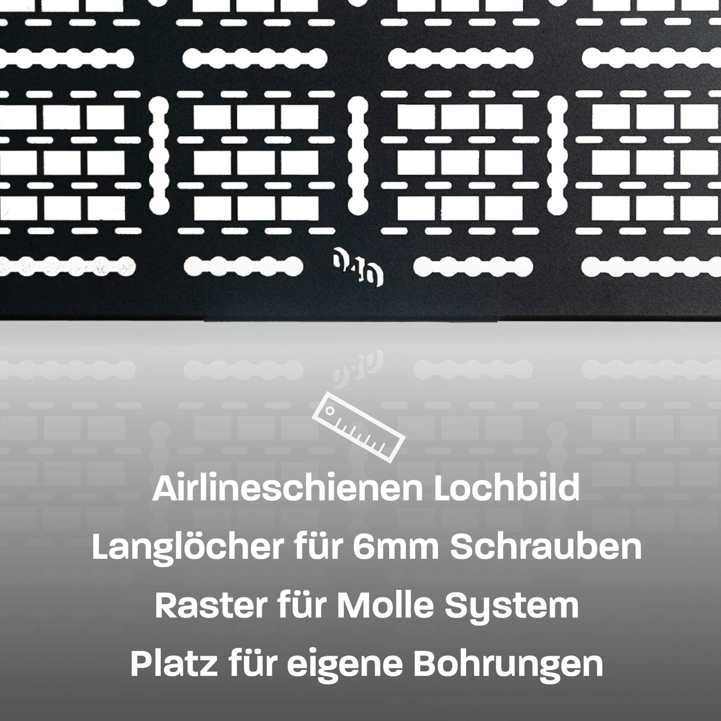 B-Ware: 040 Parts Molle Board VW T5 T6 T6.1 pyörätelineelle tavaratelineelle Offroad-lisävaruste yhteensopiva alkuperäisen takateline LOGO kanssa