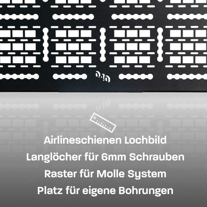 B-Ware: 040 Parts Molle Board VW T5 T6 T6.1 pyörätelineelle tavaratelineelle Offroad-lisävaruste yhteensopiva alkuperäisen takateline LOGO kanssa