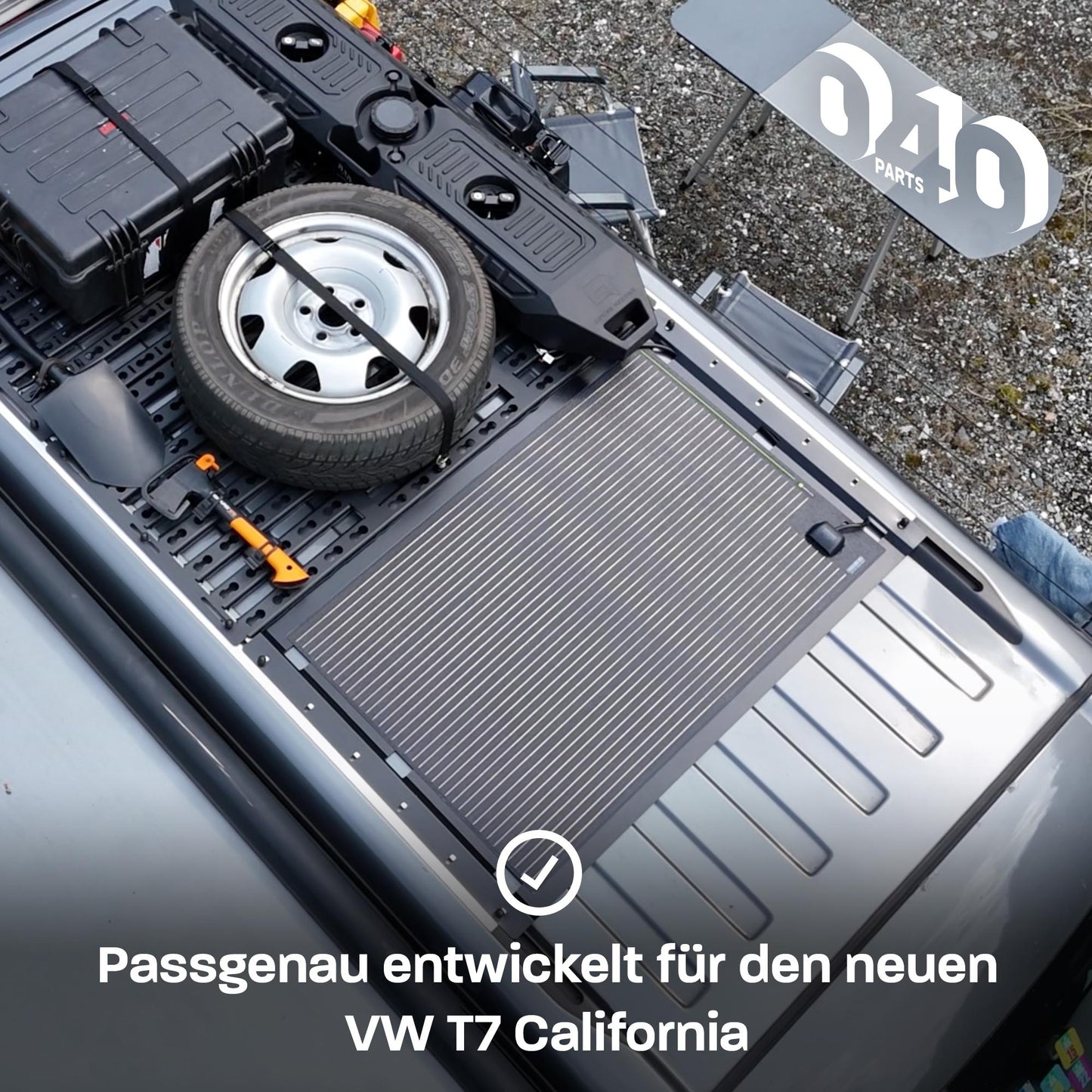 B-Ware: 040 parts Solarplattenhalter Černá Držák desky z hliníku pro VW T7 California nový California