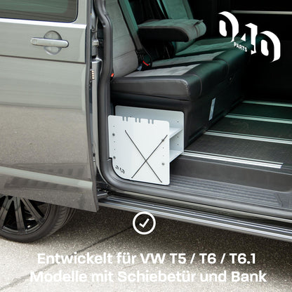 B-Ware: 040 Parts Botník ŠEDÝ STRANA SPOLUJEDOUCÍHO Příslušenství vhodné pro VW T5 T6 T6.1 Organizér bot Tašta na boty