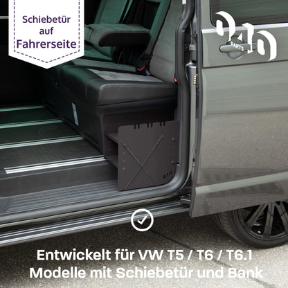 040 Parts Shoe Rack BLACK DRIVER SIDE Accessory compatible with VW T5 T6 T6.1 Shoe Organizer Shoe Bag