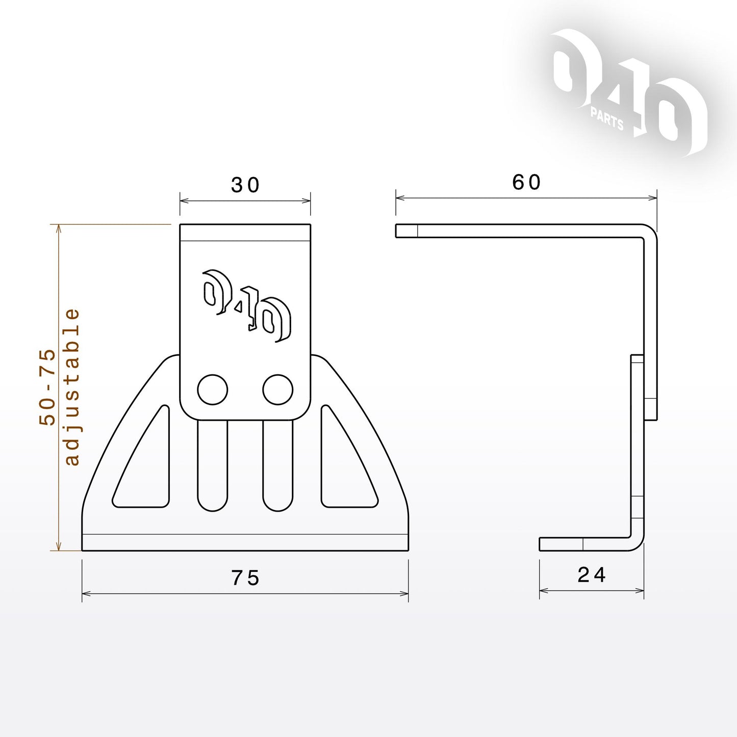 040 parts portaequipajes pie para VW T7, T5, T6, T6.1 California, así como para Transporter y para Multivan con riel en C