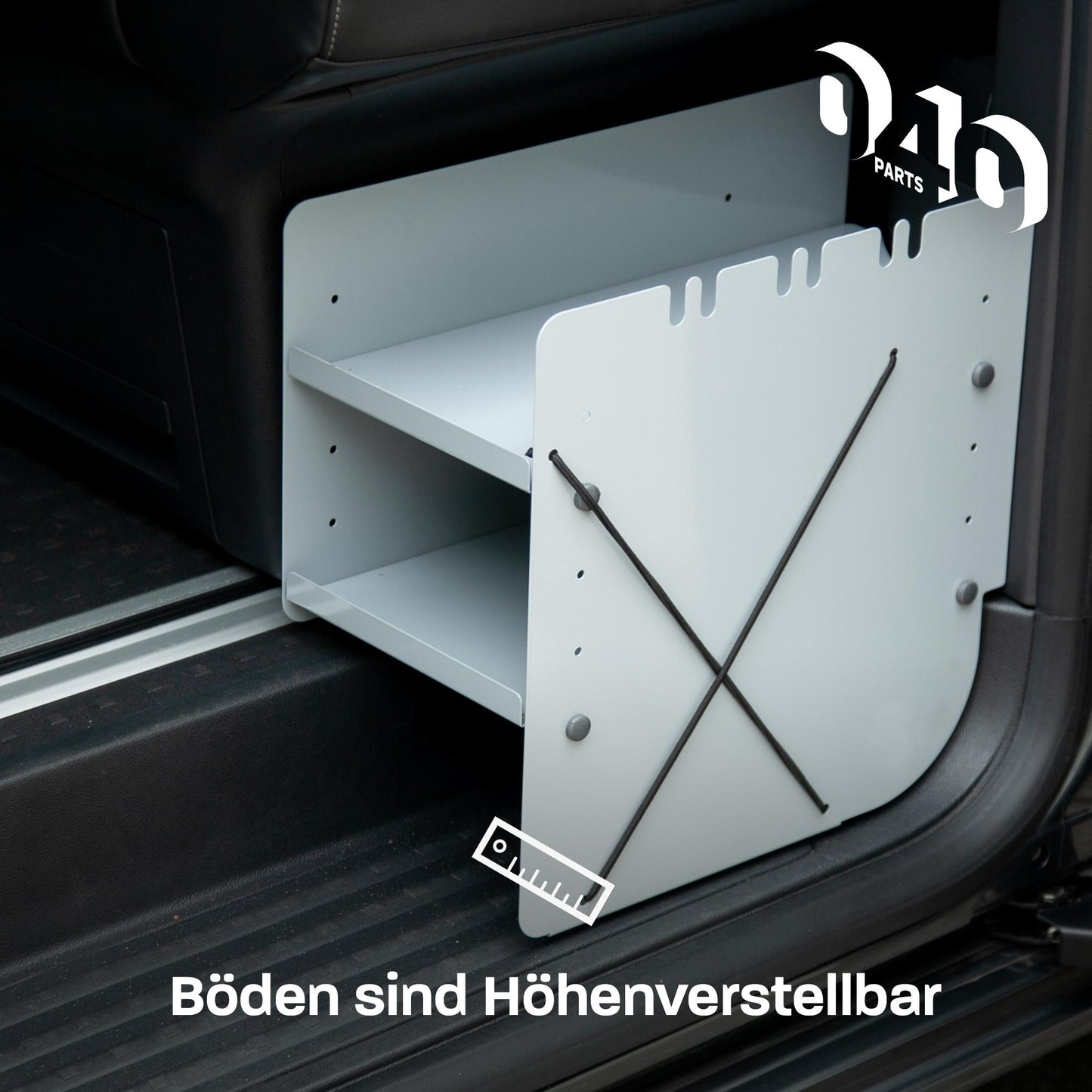 B-Ware: 040 Parts Skoophænger GRÅ FØRERSIDEN Tilbehør passende til VW T5 T6 T6.1 Skoorganizer Skotaske