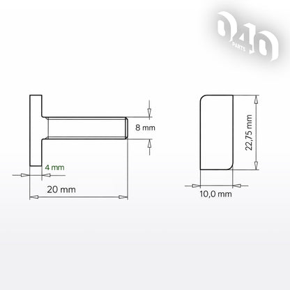 040 parts roof rack foot for VW T7, T5, T6, T6.1 Transporter California Sprinter and Fiat Ducato as well as many more