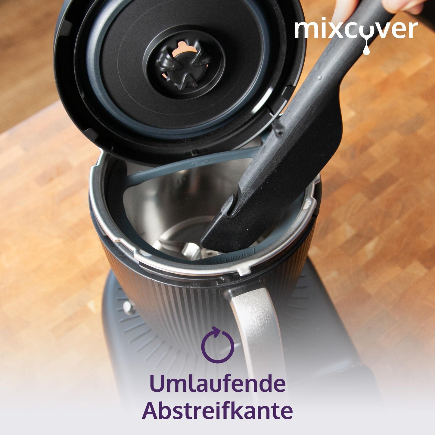 B-Ware: mixcover dekselhouder en afstrijkhulp compatibel met Vorwerk Thermomix TM7