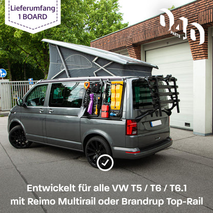 040 Parts Molle Board for VW T5 T6 T6.1 with Reimo Multirail or Brandrup Top-Rail Universal Gear Mount