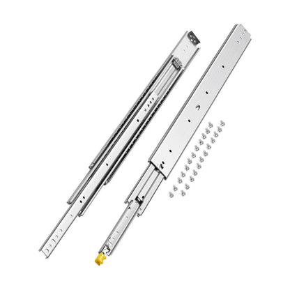 040 Parts Vollauszug-Schubladenschienen 812 mm, bis 226,8 kg, Kugellager mit Verriegelung - Schwerlast-Schienenpaar fuer Camper-Heckauszuege & Selbstausbau