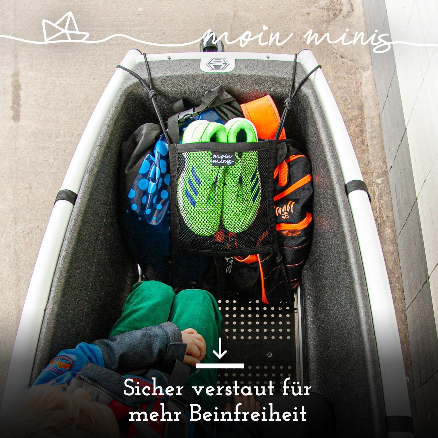 B-Ware: moin minis Gepäcknetz für Urban Arrow Family Lastenrad Fahhrad Cargo