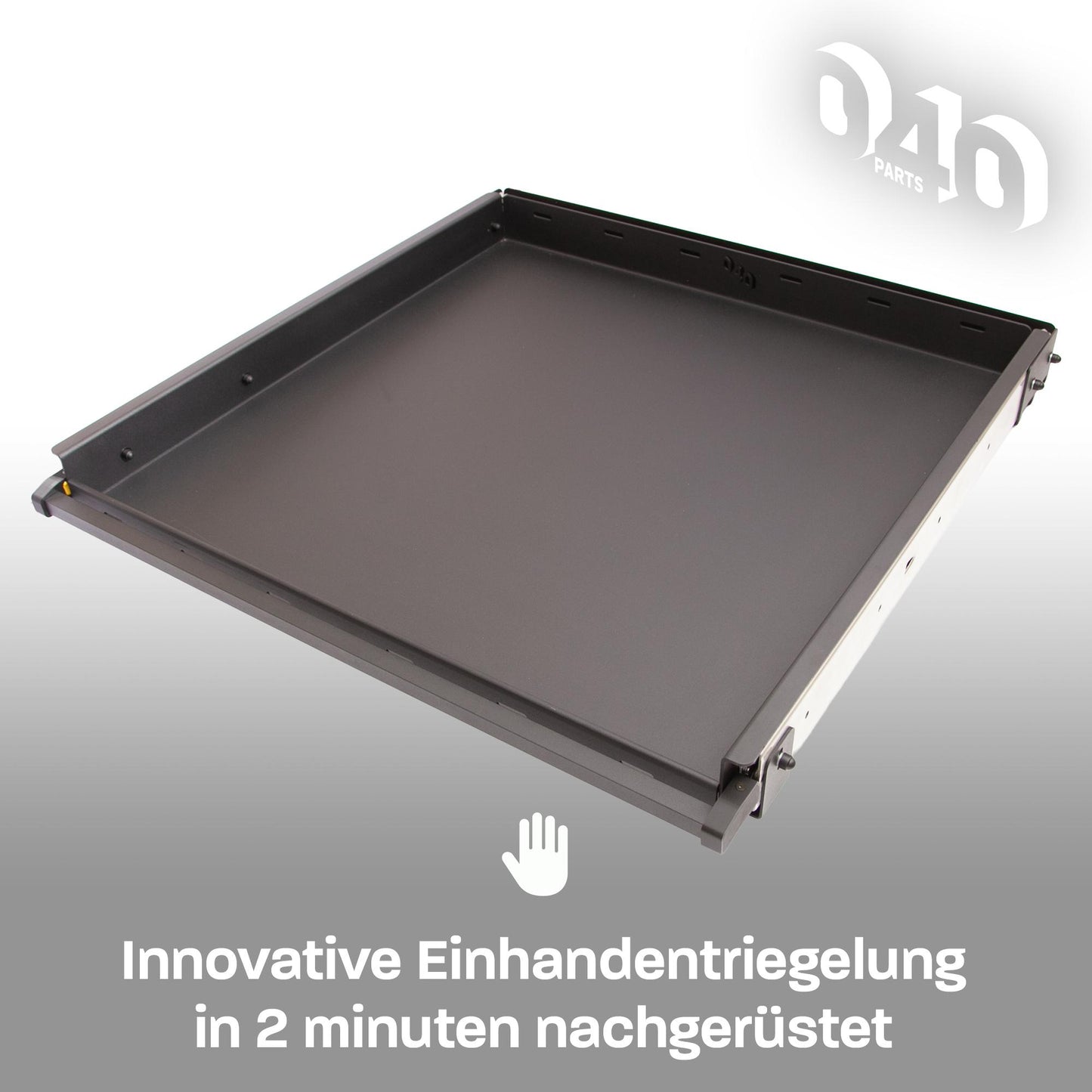 040 Parts Jednorázový zámek pro zadní výsuvy od 040 Parts Verze pro VW T5 T6 T6.1 Comfortline, Ocean, Coast se žlutou pákou