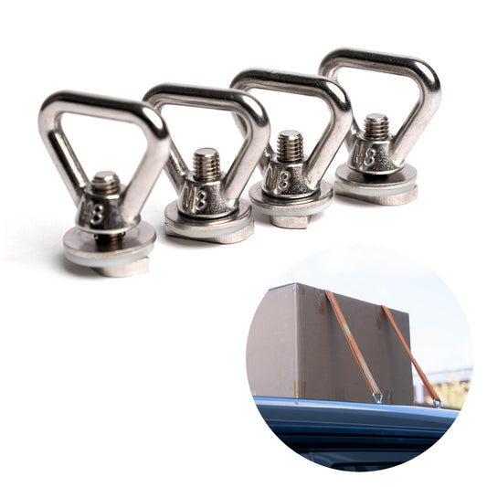 040Parts roestvrijstalen sjorringen set van 4 voor dakrails met C-profiel voor VW T5 T6 T6.1 of Opel Crosscamp