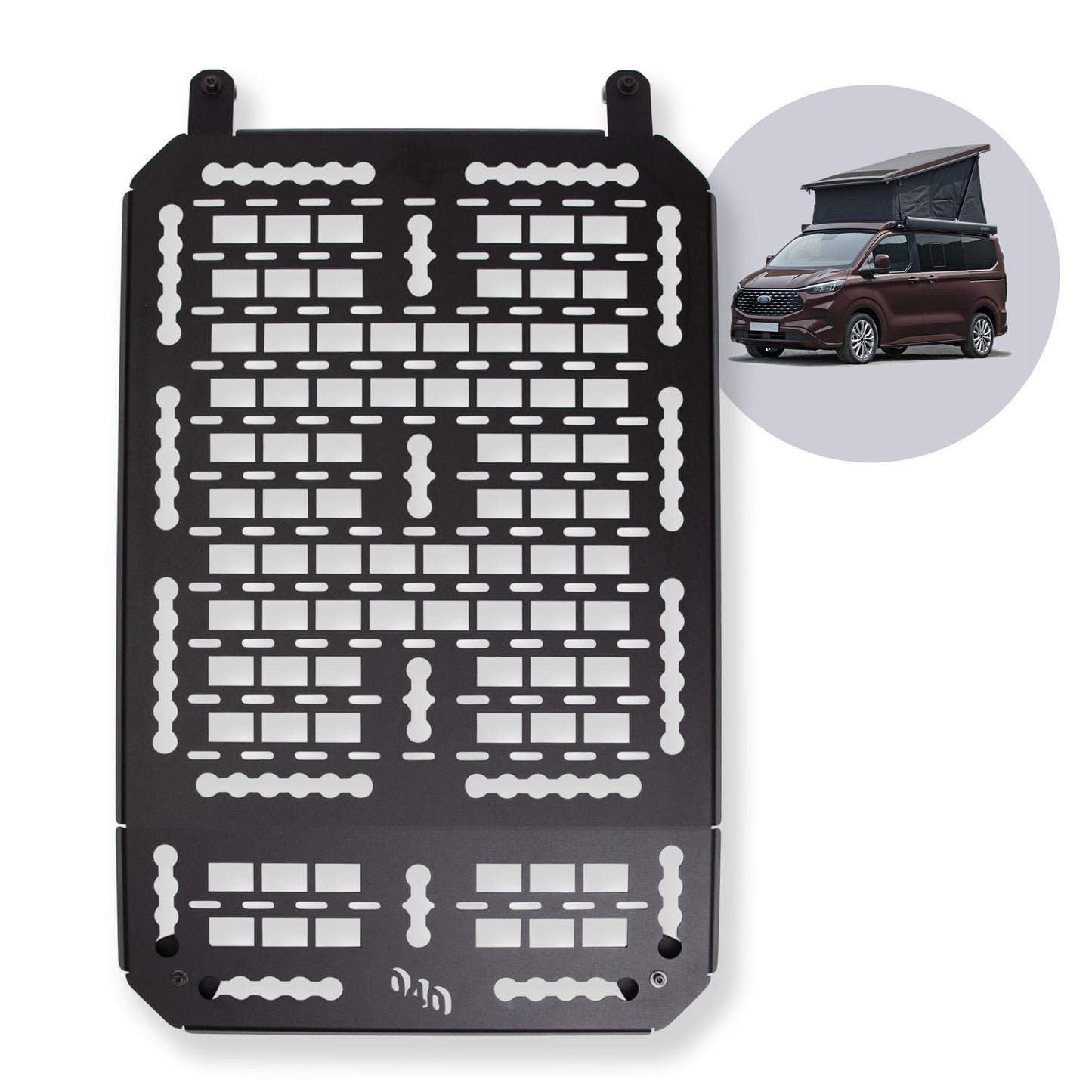 040 Parts Molle Board for Ford Nugget from 2024 Universal gear mount tool board and additional storage space for camping